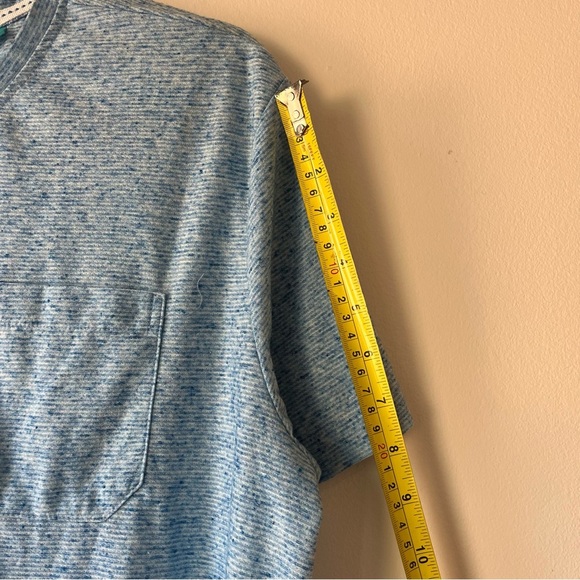 Tenth + Ocean Blue Heathered Short Sleeve T-Shirt Men’s Size Large Pocket Tee - Picture 6 of 11